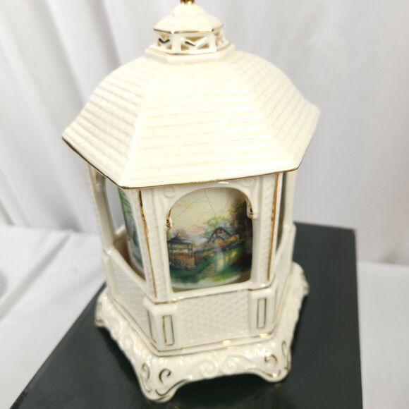 Thomas Kinkade Painter Of Light Spinning Light Up Musical Gazebo - Picture 3 of 12